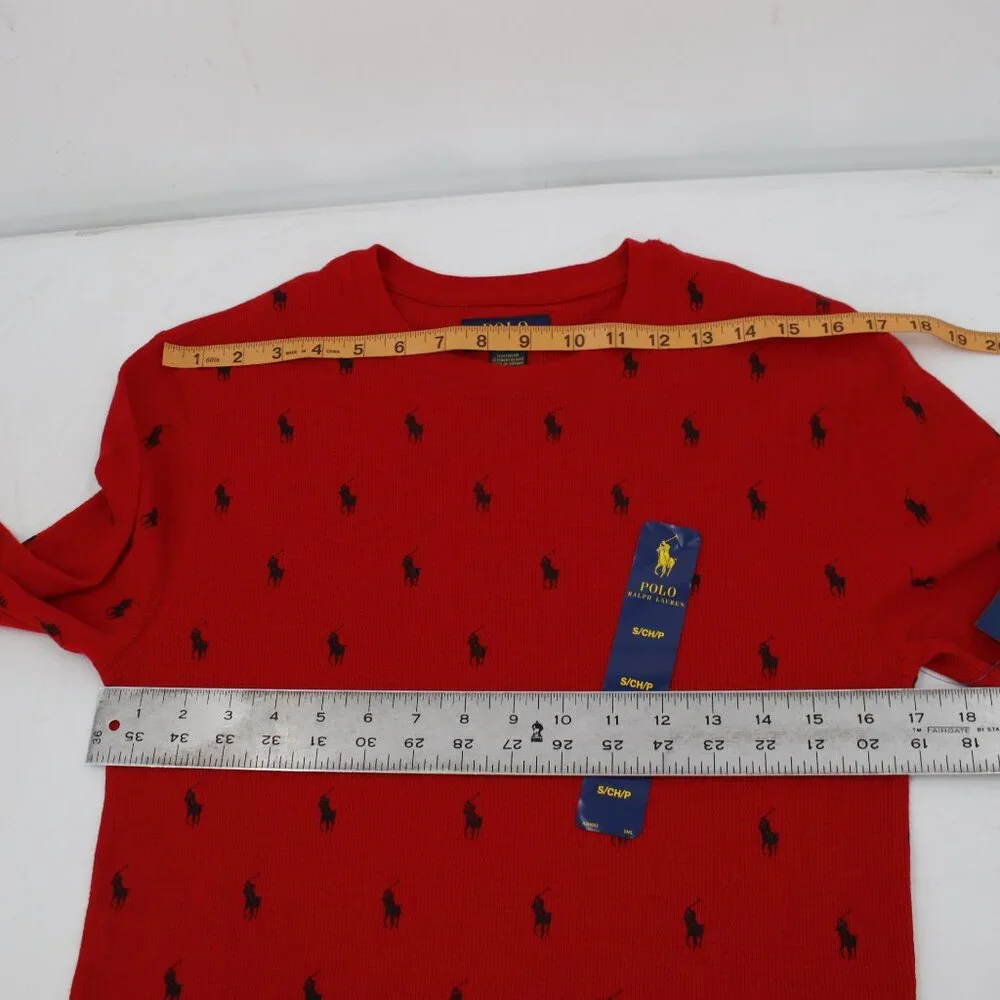 NWT Polo Ralph Lauren Sleepwear Mens Small Pony Thermal Waffle Knit‎ Long Sleeve